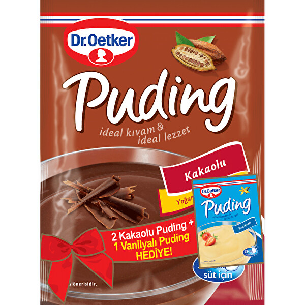 Dr. Oetker 2 Kakao Puding + 1 Vanilya Puding Promo 414 Gr