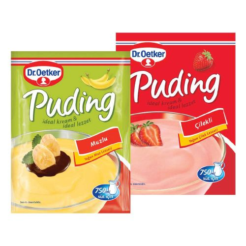 Dr. Oetker Puding Çilek-Muz 2'li 240 Gr