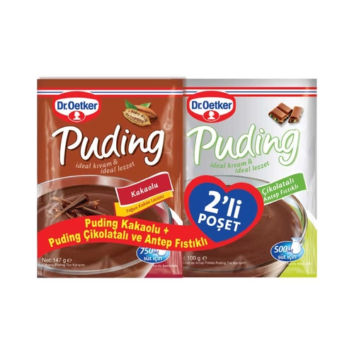 Dr. Oetker Puding Kakao Antep Fıstıklı 247 Gr
