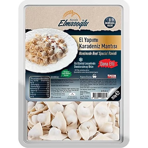 Elmasoğlu El Yapımı Etli Karadeniz Mantısı 350 Gr