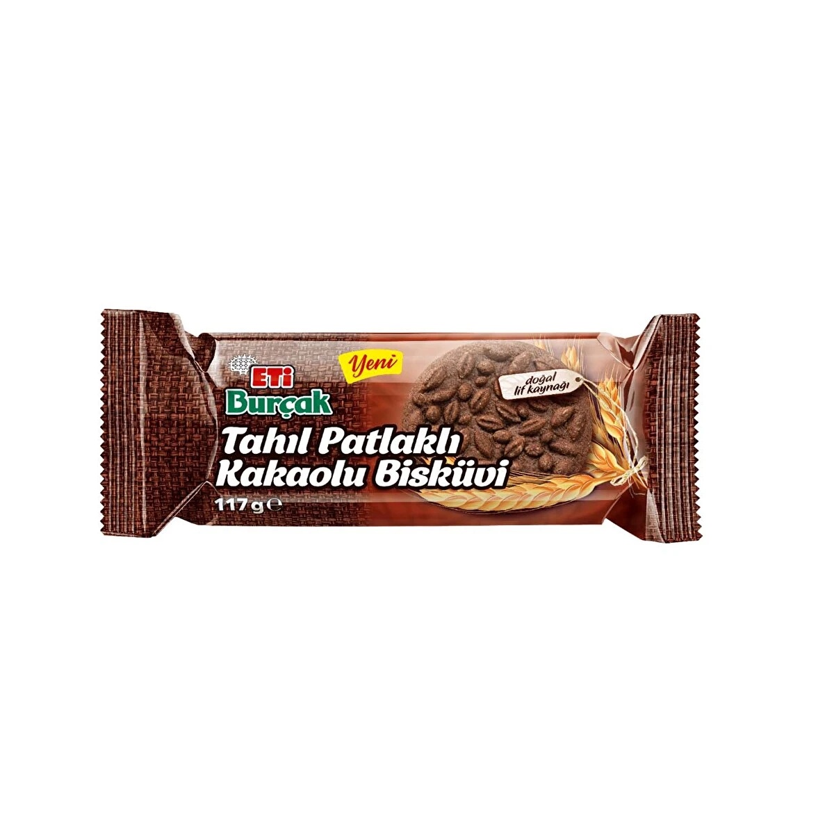 Eti Burçak Kakaolu Tahıl Patlaklı Bisküvi 117 Gr