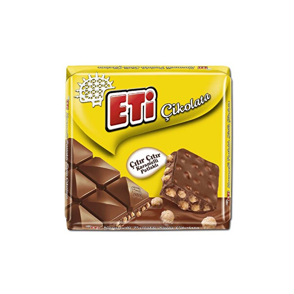 Eti Çikolata Karamelli Patlaklı Kare Çikolata 57 Gr