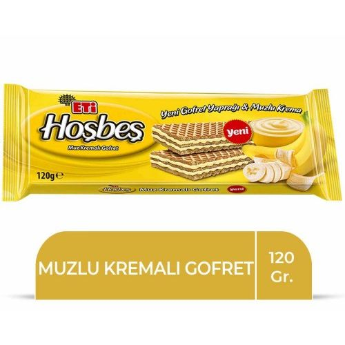 Eti Hoşbeş Muz Kremalı Gofret 120 Gr