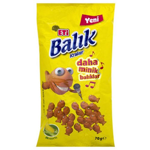 Eti Kraker Balık Mısırlı, 70 GR
