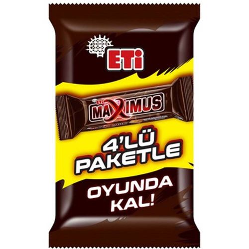 Eti Maximus Yer Fıstıklı Karamel Nuga Bar 4lü 144 Gr