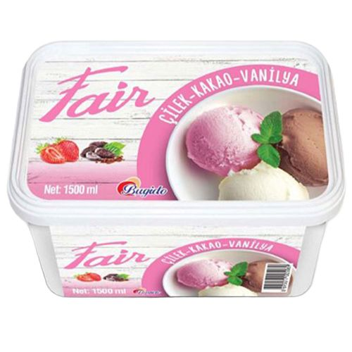 Fair Dondurma Çilek Vanilya Kakao 1500 Ml