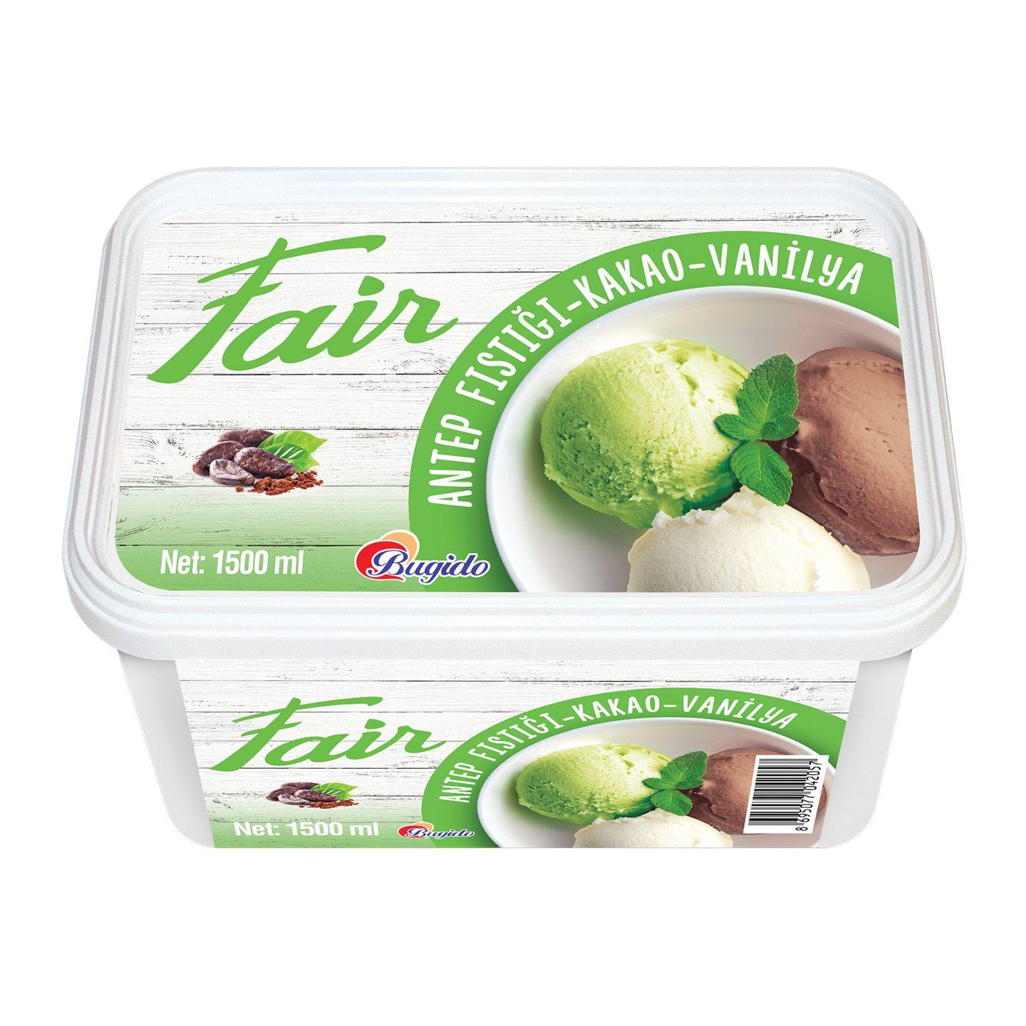 Fair Dondurulmuş Antep-Kakao-Vanilya 1500 Ml