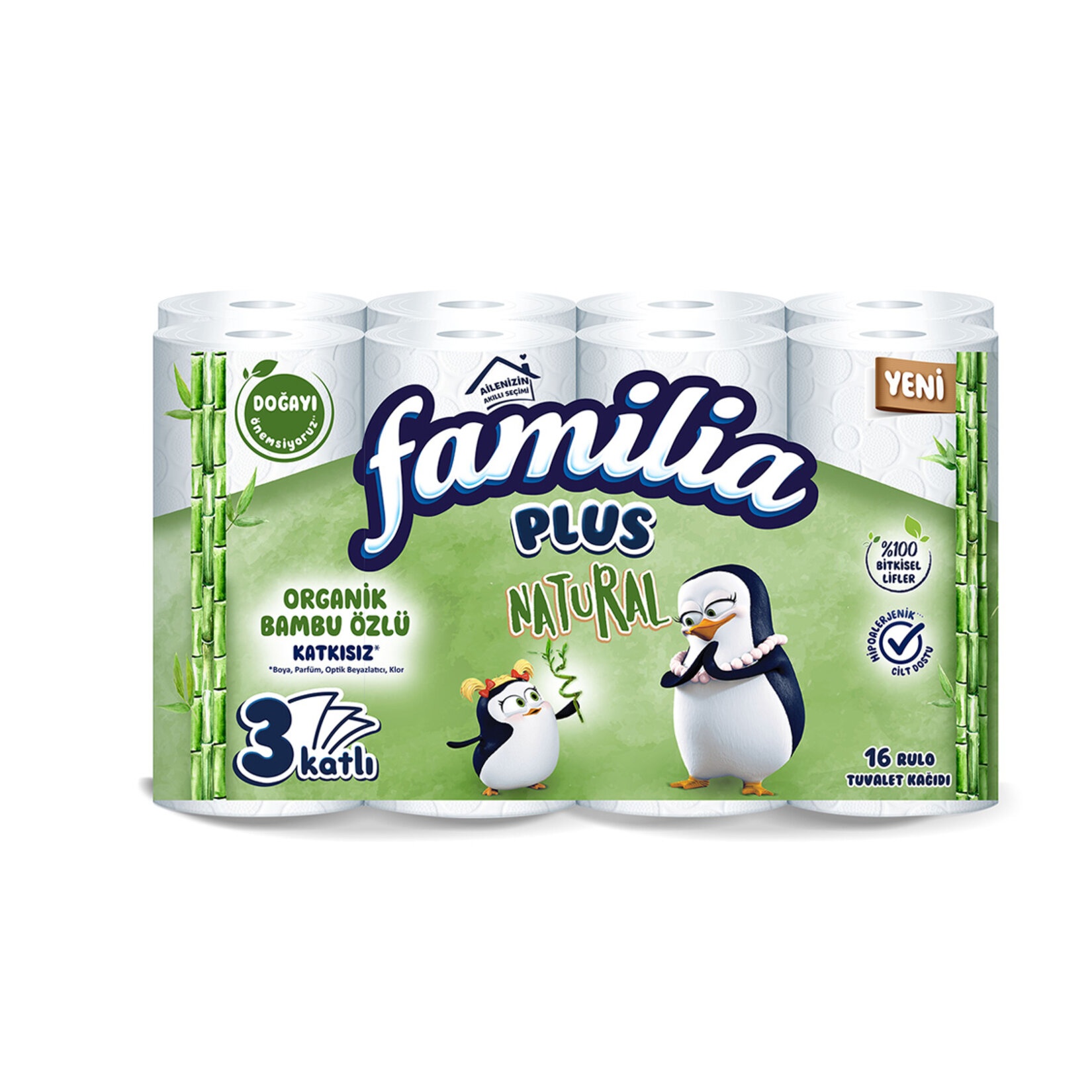 Familia Plus Natural Tuvalet Kağıdı 16 Adet
