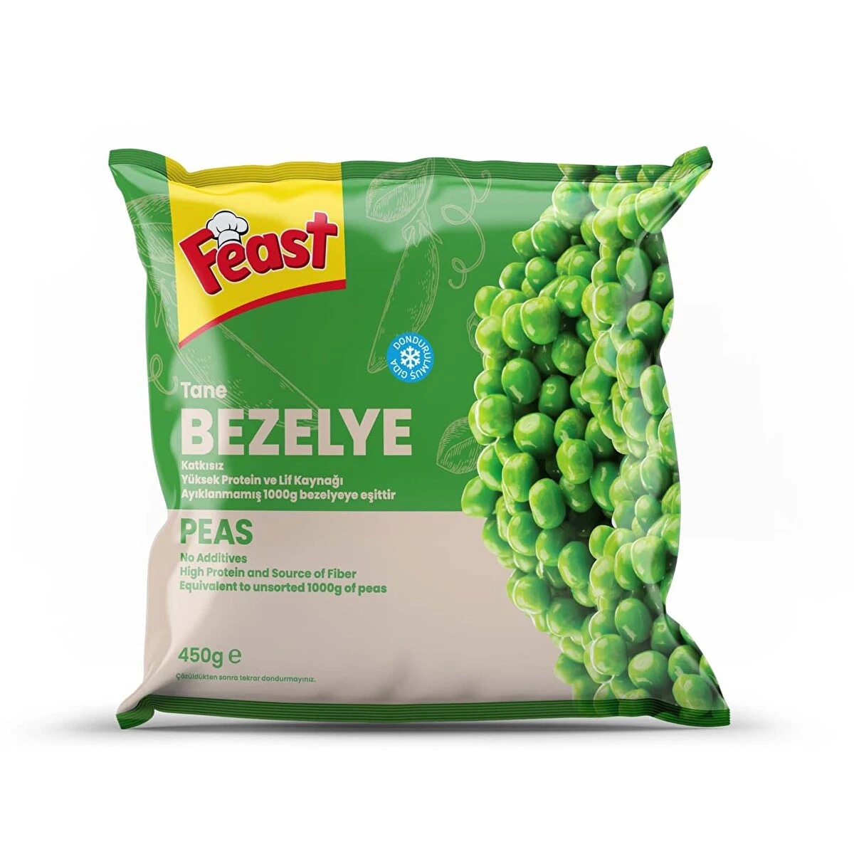 Feast Dondurulmuş Bezelye 450 Gr