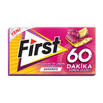 First 60 Dakika Infinity Ahududu & Limon Aromalı Şekersiz Sakız 27 Gr