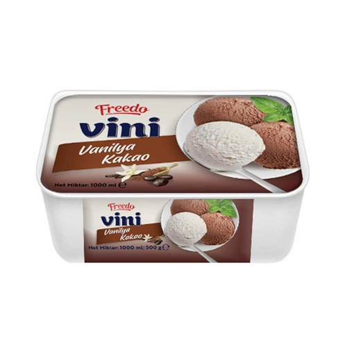 Freedo Dondurulmuş Dondurma Vini Vanilya Kakao 1000 Ml