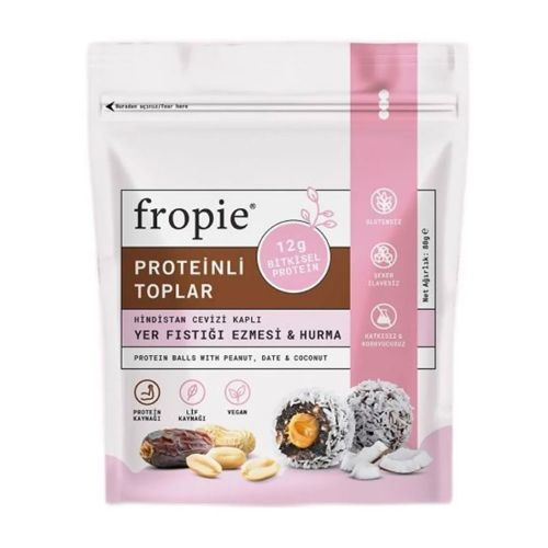Fropie Proteinli ve Yer Fıstıklı Hurma Topu 80 Gr