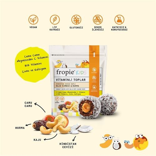 Fropie Kids-Vitamin&Kaju Hurma Topu 80 Gr