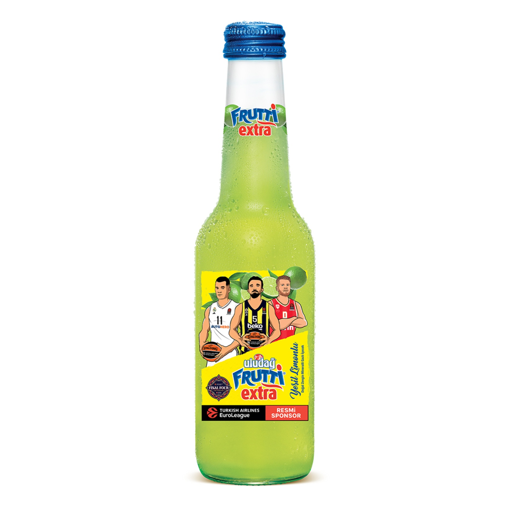 Frutti Extra Yeşil Limon Aromalı Maden Suyu 250 Ml