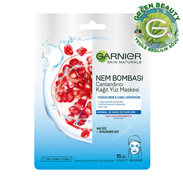 Garnier Nem Bombası Kağıt Maske Mavi Adet