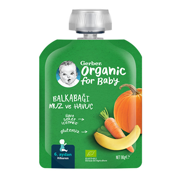 Gerber Organik Muz Bal Kabağı Püre 90 Gr