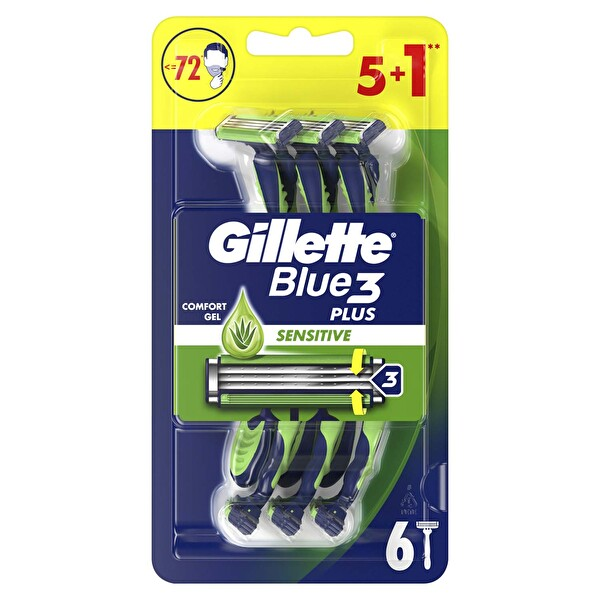 Gillette Blue3 Sensitive Tıraş Bıçağı 6 Adet