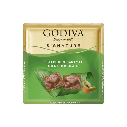 Godiva Antep Fıstıklı Karamelli Sütlü Çikolata Kare 60 Gr