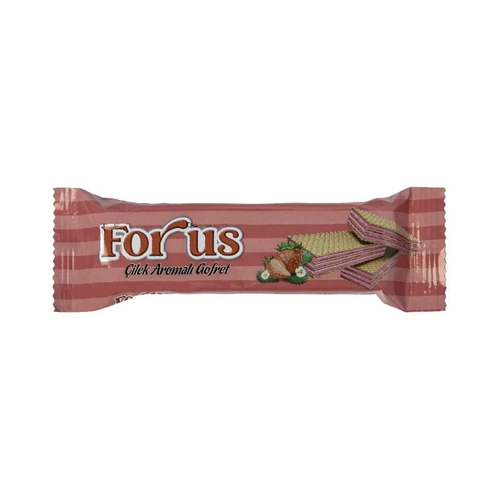 Gofret Kaplamasız Çilek Kre.20 G Forus