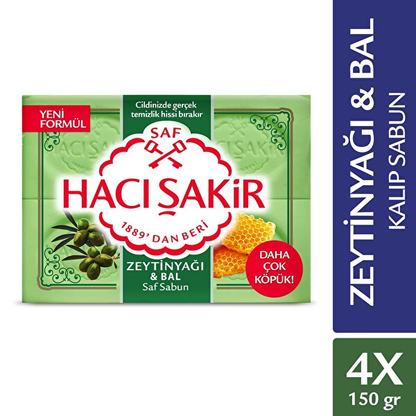 Hacı Şakir Kalıp Sabun Zeytinyağ & Bal 4x150 Gr