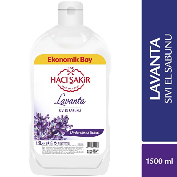 Hacı Şakir Sıvı Sabun Lavanta 1500 Ml