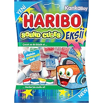 Haribo Ekşi Sound Cubes 70 Gr