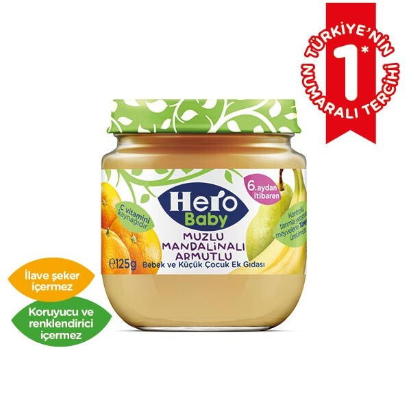 Hero Baby Muzlu Mandalinalı Armutlu 125 Gr