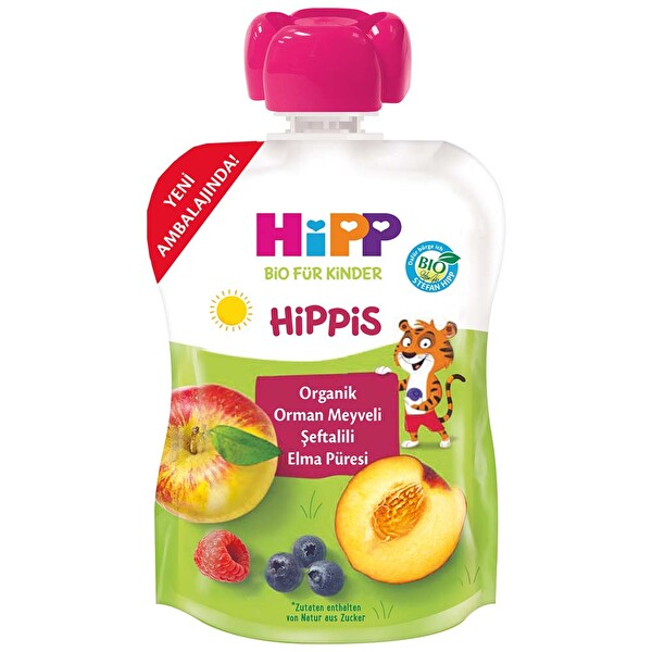 Hipp Organik Orman Meyveli Şeftalili Elma Püre 100 Ml