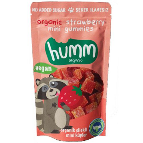 Humm Organik Glutensiz Çilekli Mini Küp 30 Gr