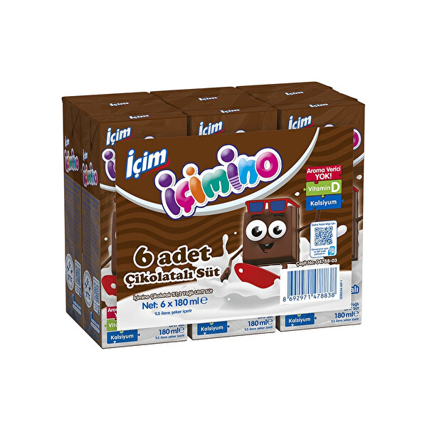 İçim İçimino Çikolatalı Süt 6x180 Ml