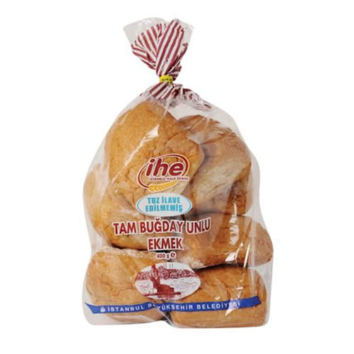 İhe Tuz İlave Edilmemiş Tam Buğday Unlu Ekmek 400 Gr
