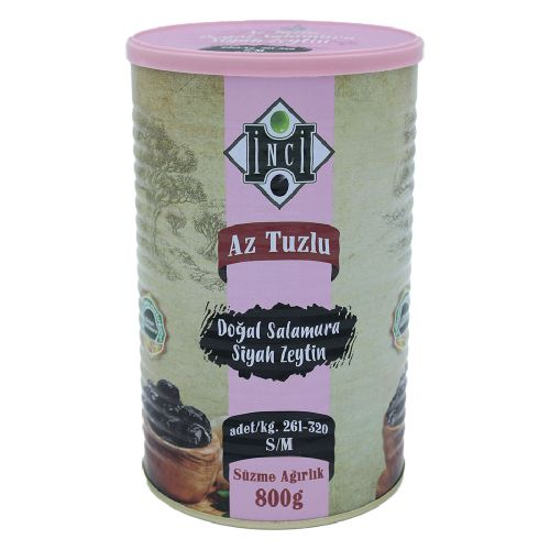 Inci Az Tuzlu Siyah Zeytin 261-320k 800 Gr