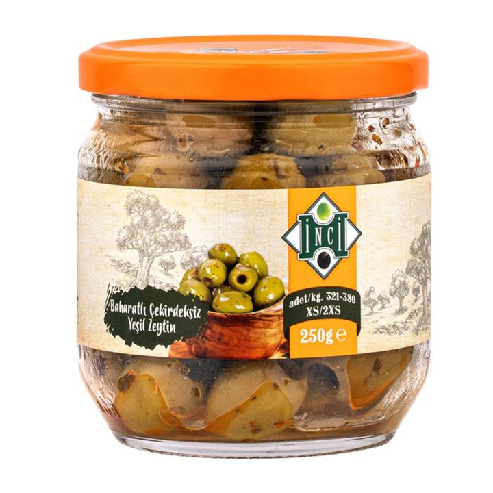 İnci Baharat Çeşnisiz Yeşil Zeytin 250 Gr