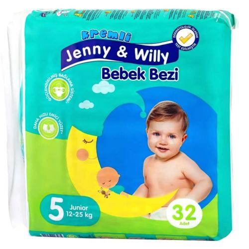 Jenny & Willy Junior Çocuk Bezi 32 Adet