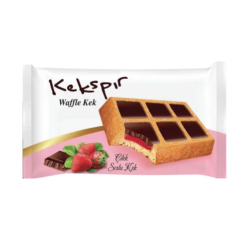 Kekspir Kek Çilek Soslu Waffle 45 GR