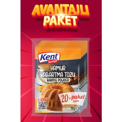 Kent Boringer Hamur Kabartma Tozu 20 x 10 GR