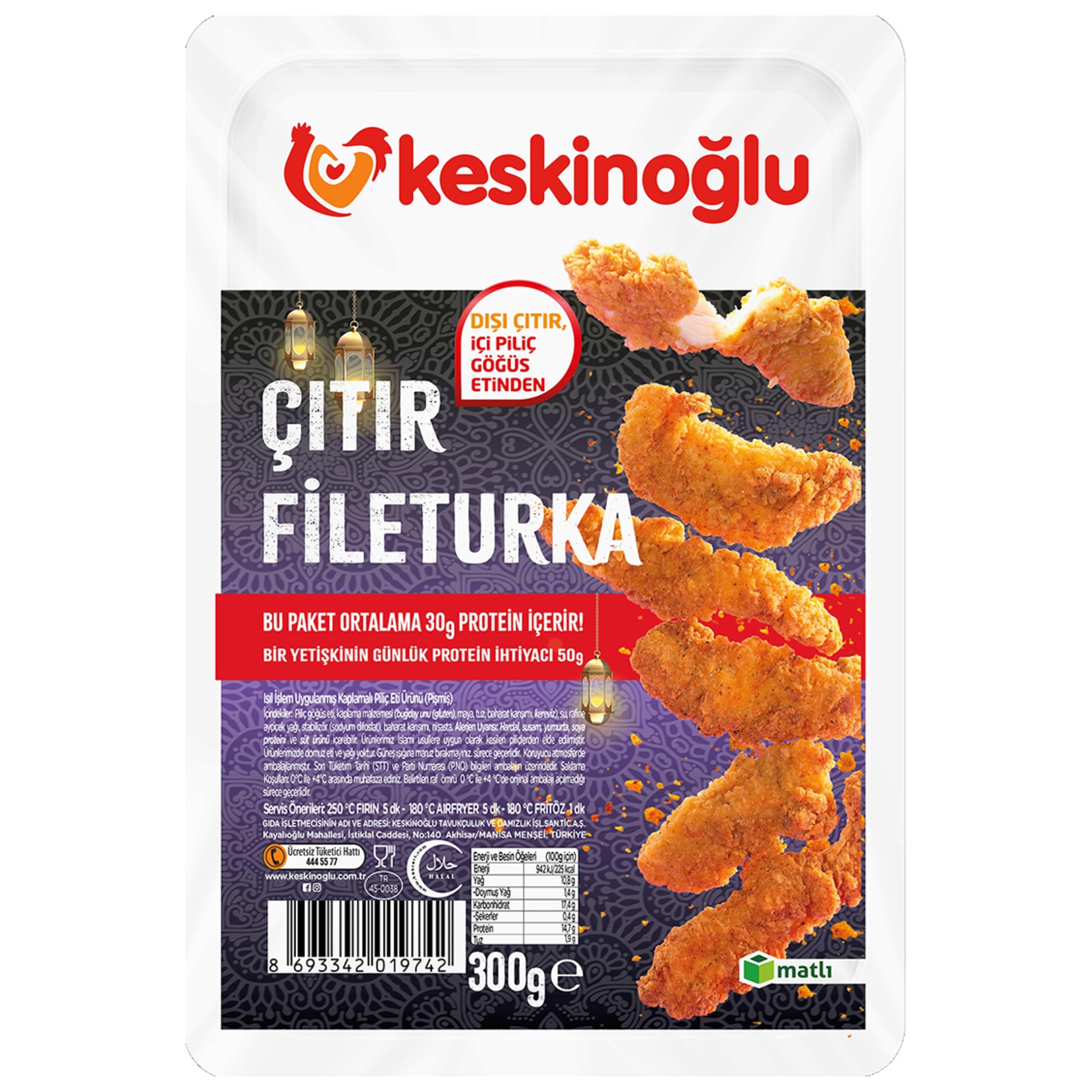 Keskinoğlu Çıtır Fileturka Piliç 300 Gr