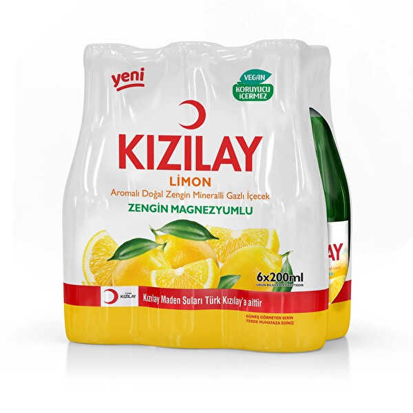 Kızılay Maden Suyu Limonlu 200 Ml 6 Lı