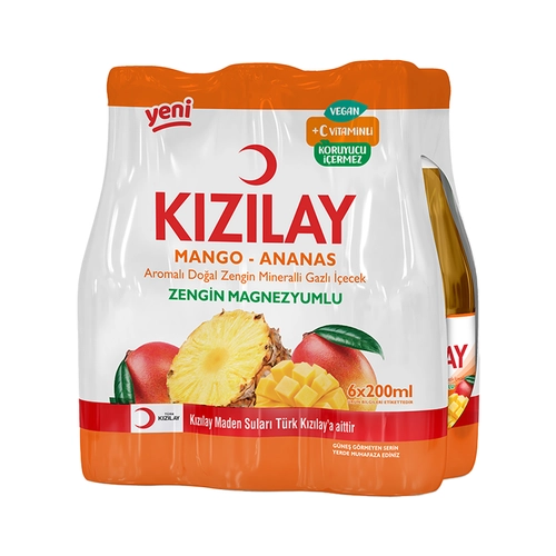 Kızılay Maden Suyu Mango Ananas 6 x 200 Ml