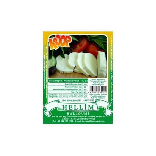 Koop Süt Hellim Peyniri 250 Gr