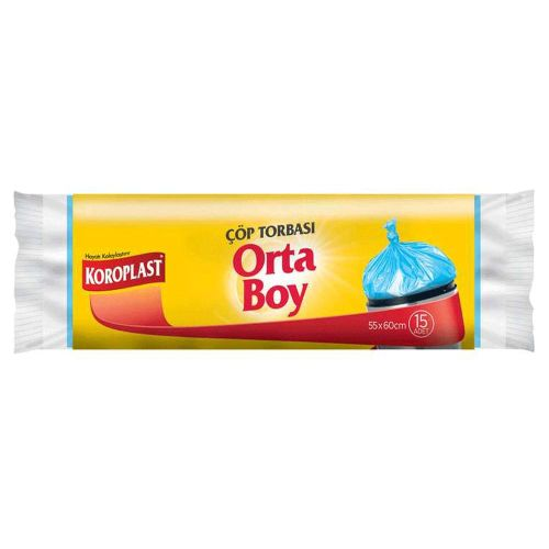 Koroplast Orta Boy Çöp Torbası 15 Adet