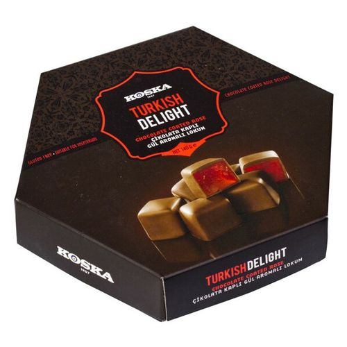 Koska Gül Aromalı Çikolatalı Kaplamalı Lokum 140 Gr