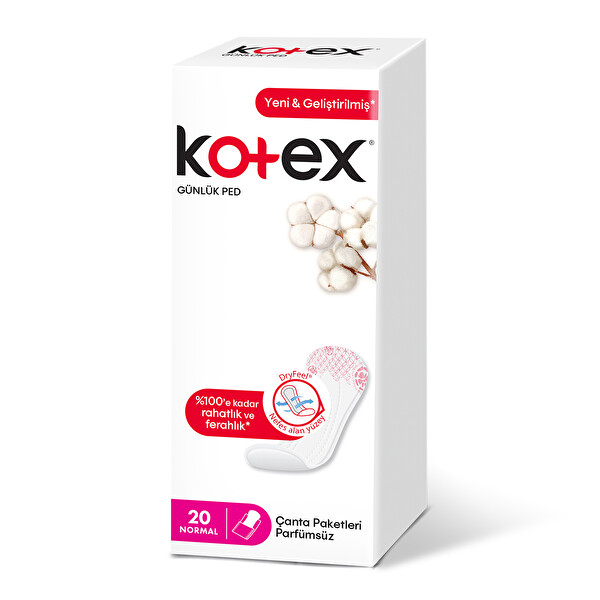 Kotex Günlük Ped Tekli Normal 20 Adet