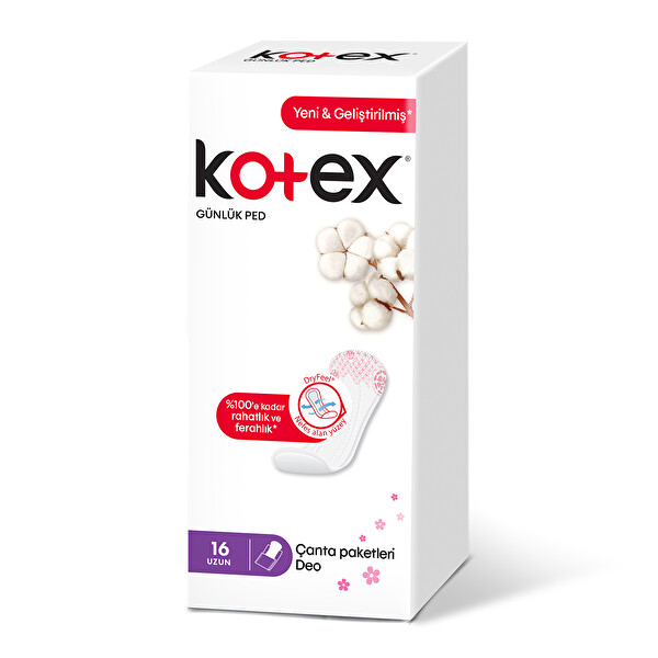 Kotex Günlük Ped Tekli Uzun 16lı Adet