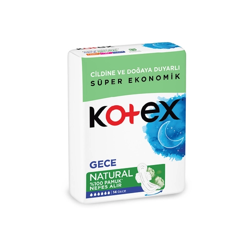 Kotex Hijyenik Ped Natural Gece 14 Adet