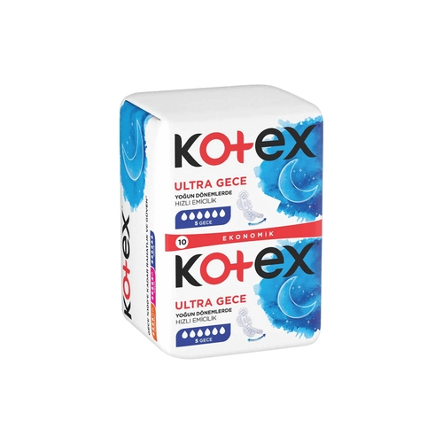 Kotex Hijyenik Ped Ultra Gece 10 Adet