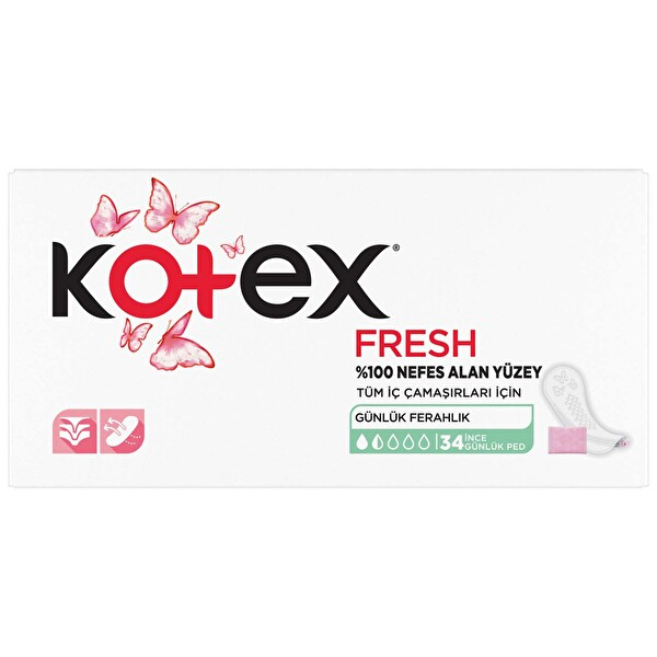 Kotex İnce Günlük Ped Parfümsüz 34 Adet