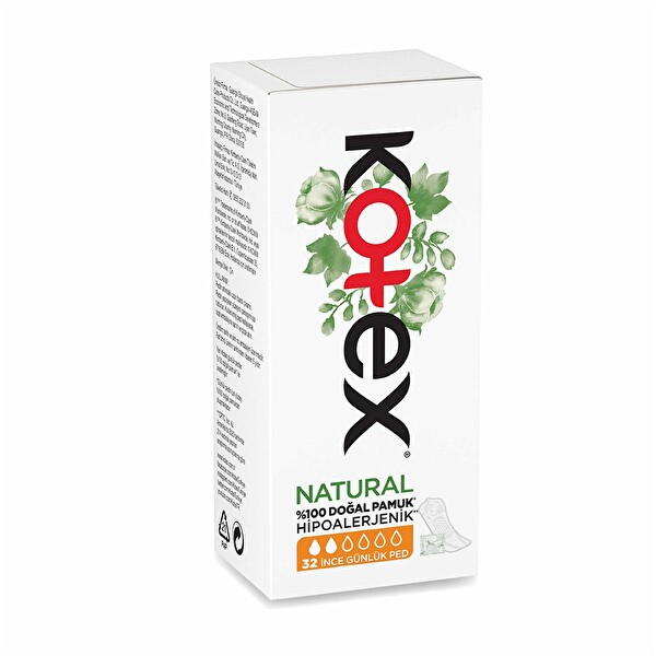 Kotex Natural İnce Günlük Ped 32 Adet