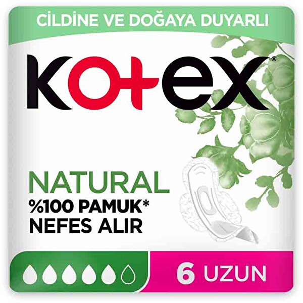 Kotex Natural Ultra Tekli Uzun 6 Adet