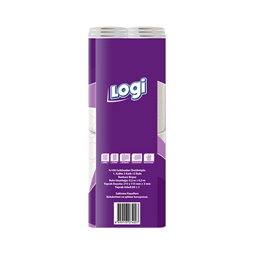 Logi Kağıt Havlu 3 Katlı 12 Adet